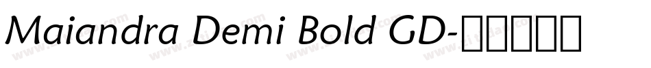 Maiandra Demi Bold GD字体转换